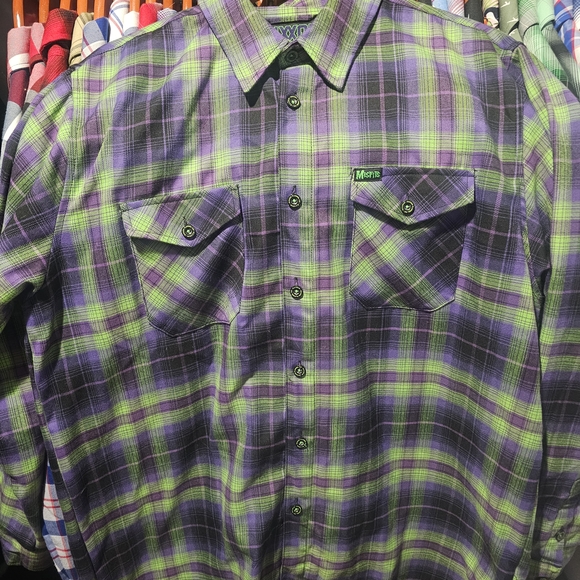 DIXXON Other - DIXXON Men's Plaid Shirt in Purple and Green